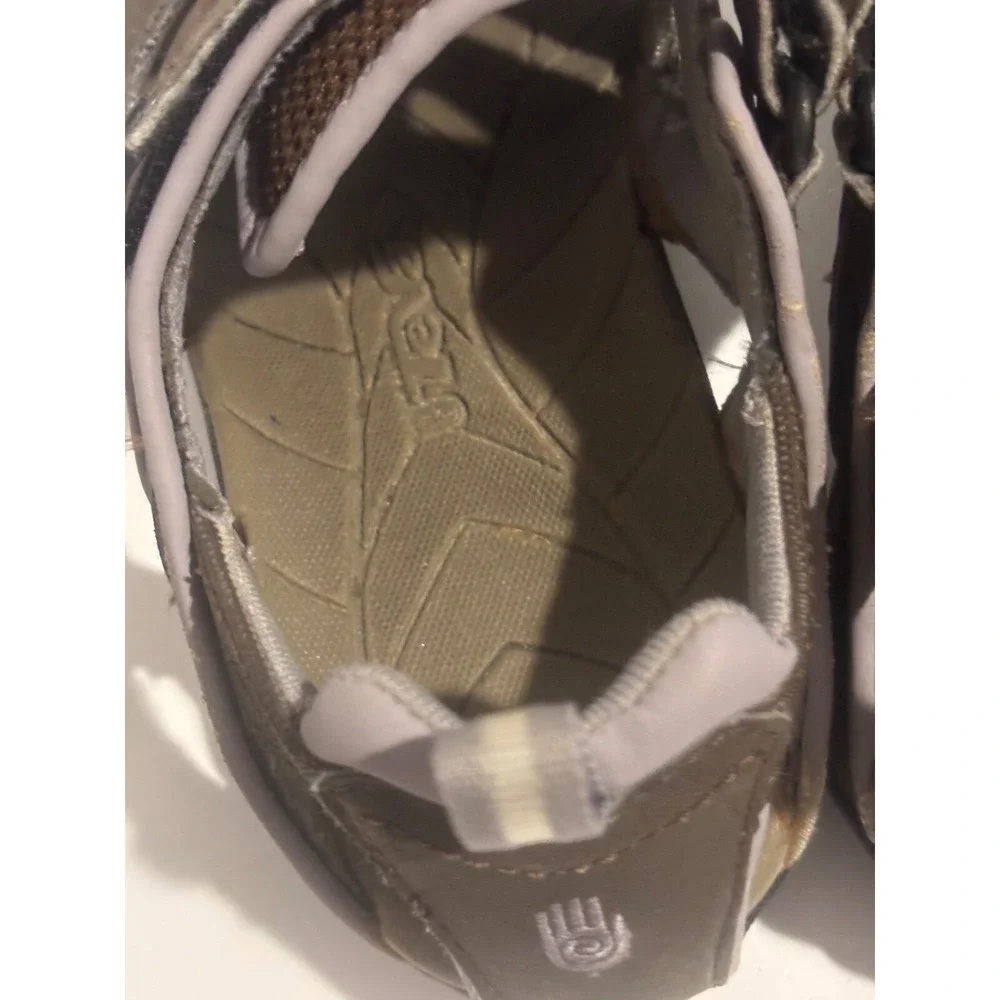 Teva Mens Forebay‎ Sport Sandals Brown Bungee Cord Hiking Trail Hook Loop Shoe 8